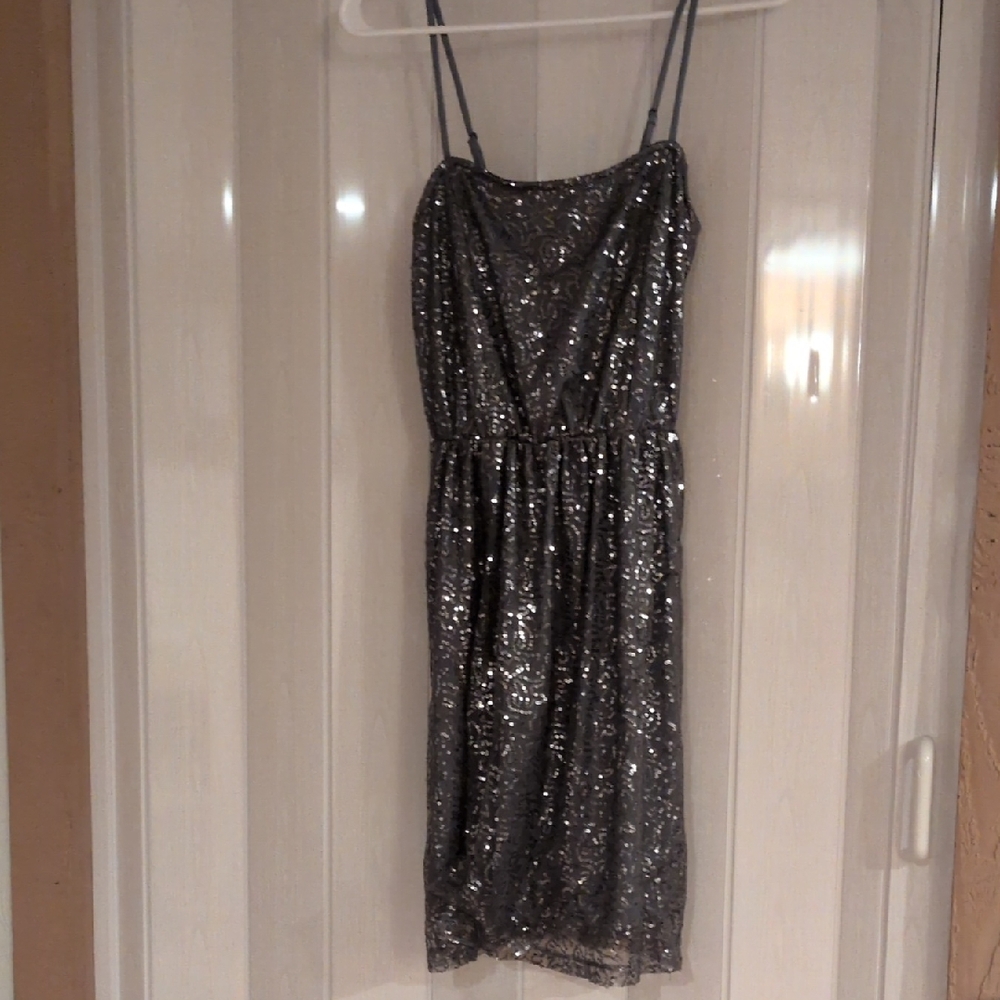 ISSI Sparkling Silver Midi Dress